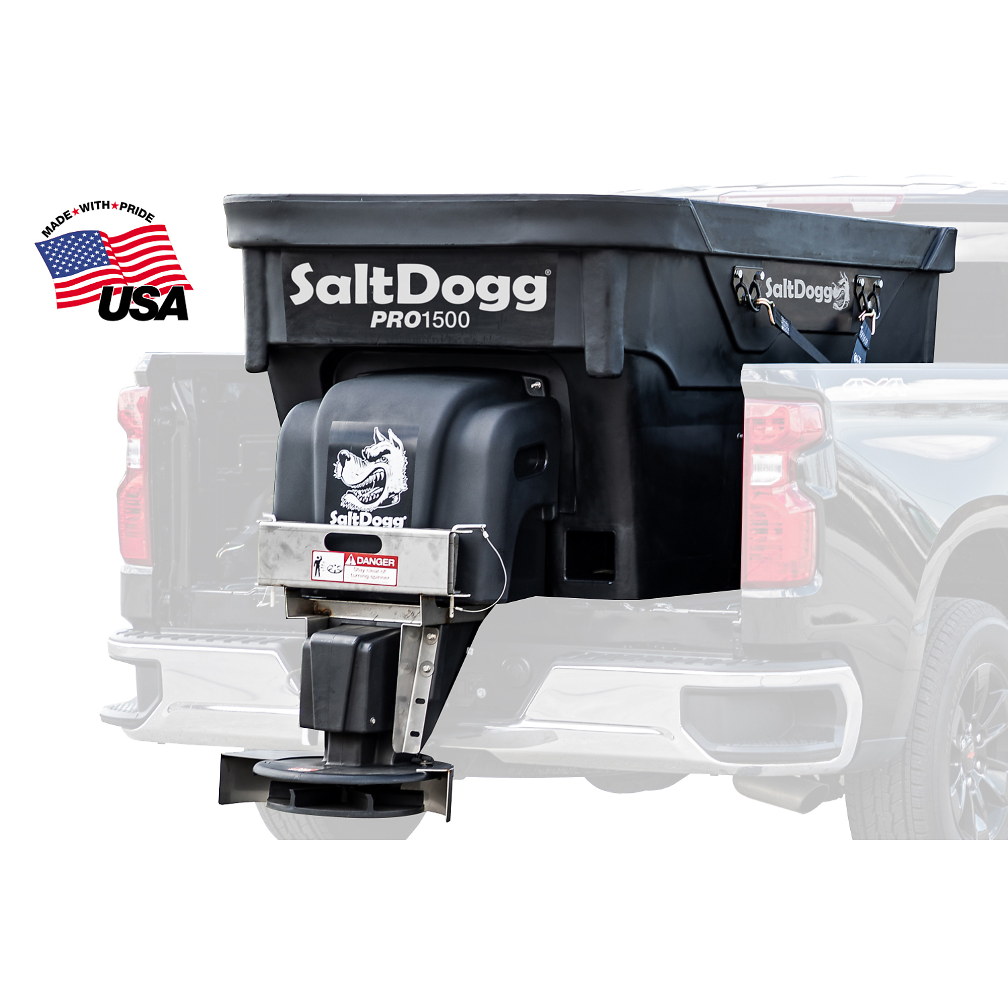 Buyers Products, SaltDogg PRO1500M - 1.5 Cubic Yard PRO-M MultiPlex Electric Poly Hopper Spreader with Auger